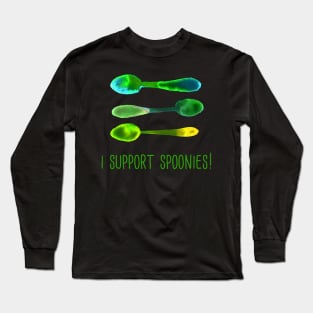 I Support Spoonies! (Green) Long Sleeve T-Shirt